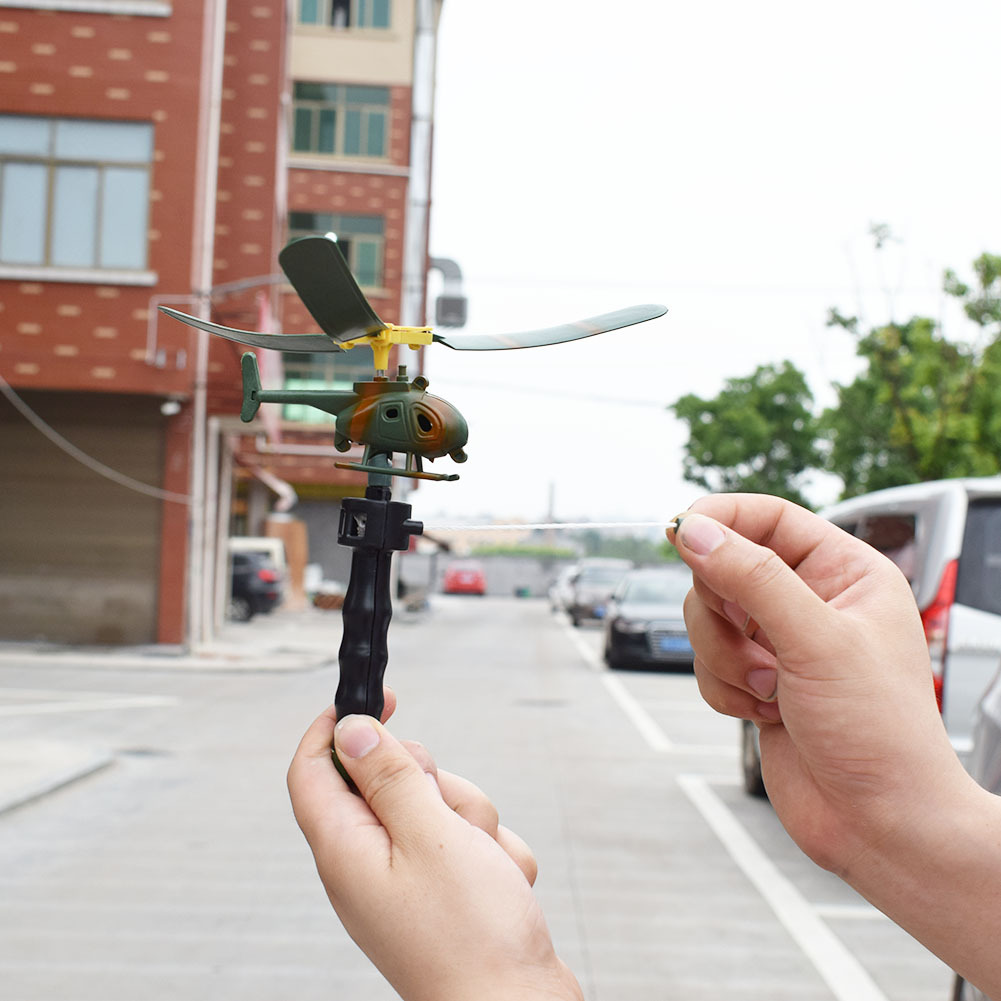 新奇手柄拉线飞机动力直升飞机可以飞上天的拉线飞机儿童户外玩具