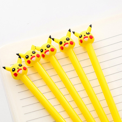 创意可爱皮卡丘中性笔儿童礼物小学生奖品水笔办公签字笔厂家批发