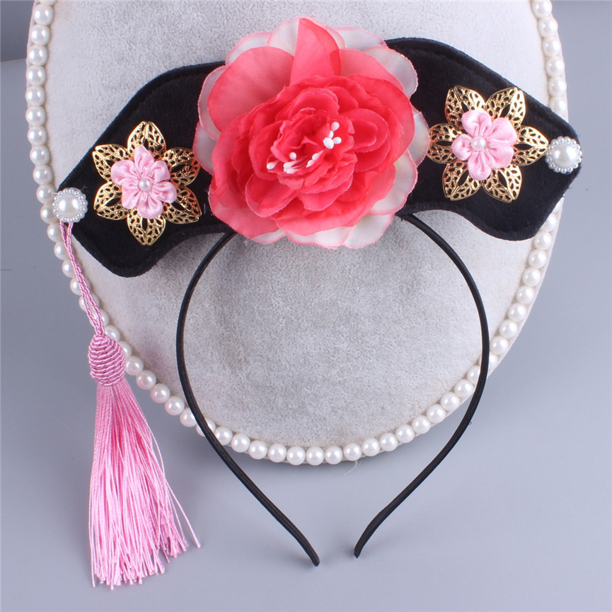 格格头饰复古清朝妃子宫女旗头发箍旅游景区影楼拍照写真发饰品