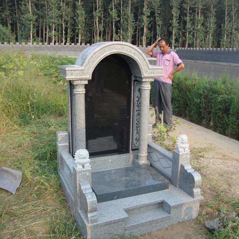 厂家定做石雕花岗岩墓碑石碑传统中式家族刻字农村雕刻机公墓碑