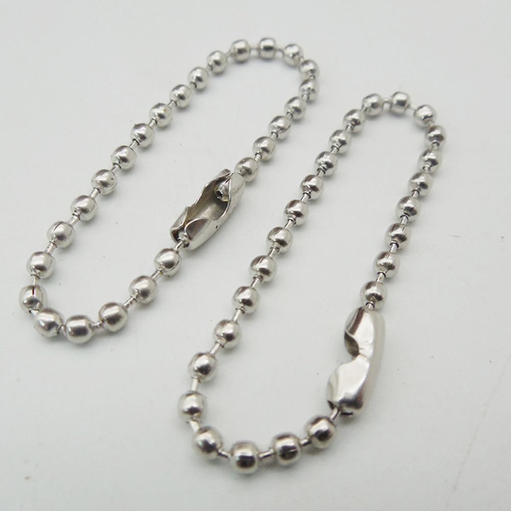 长期现货批发金属波珠链 箱包服饰饰品吊牌链子 狗牌项链挂链