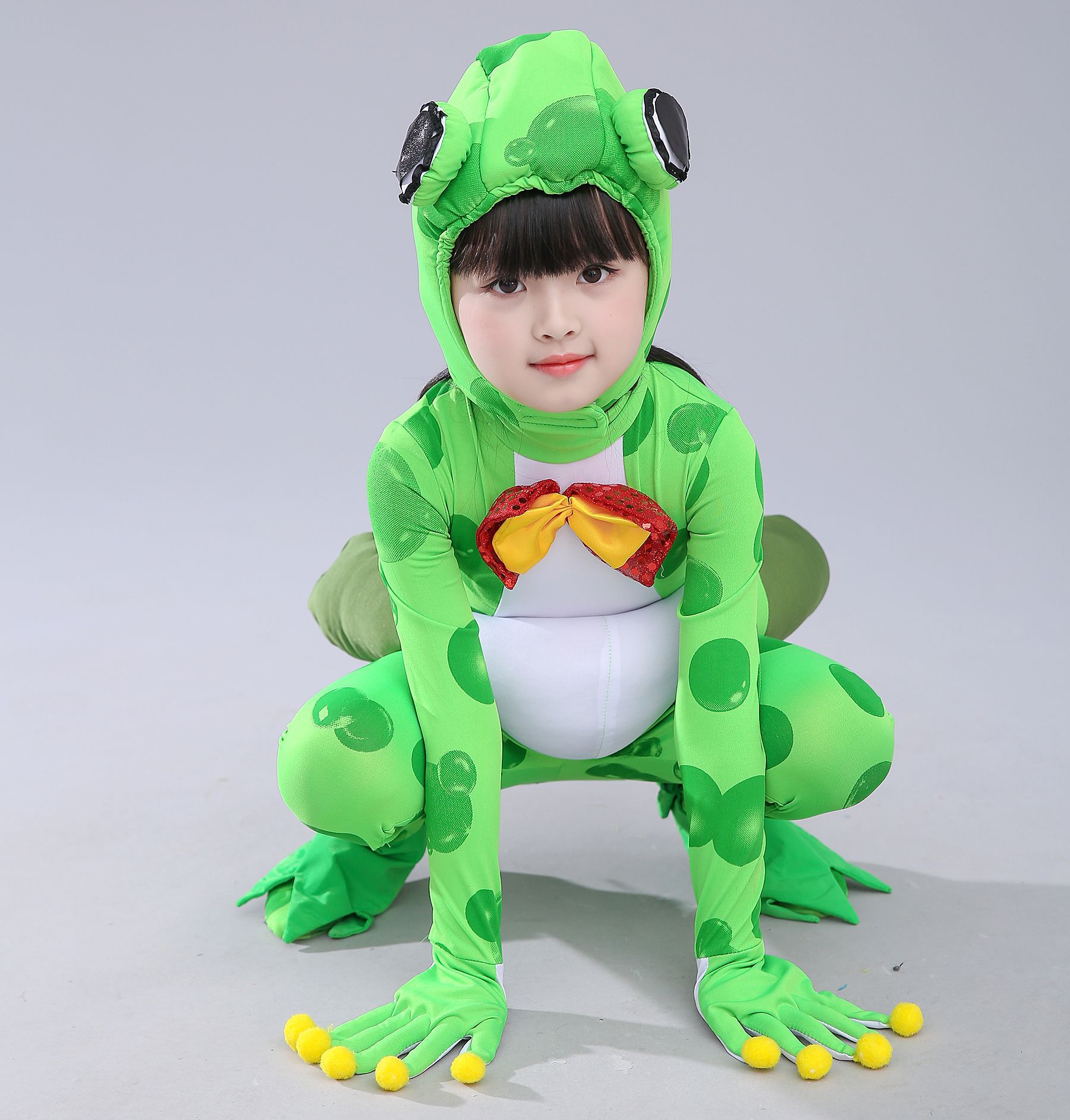 六一儿童小青蛙动物演出服装幼儿园小蝌蚪找妈妈舞蹈服女童表演服