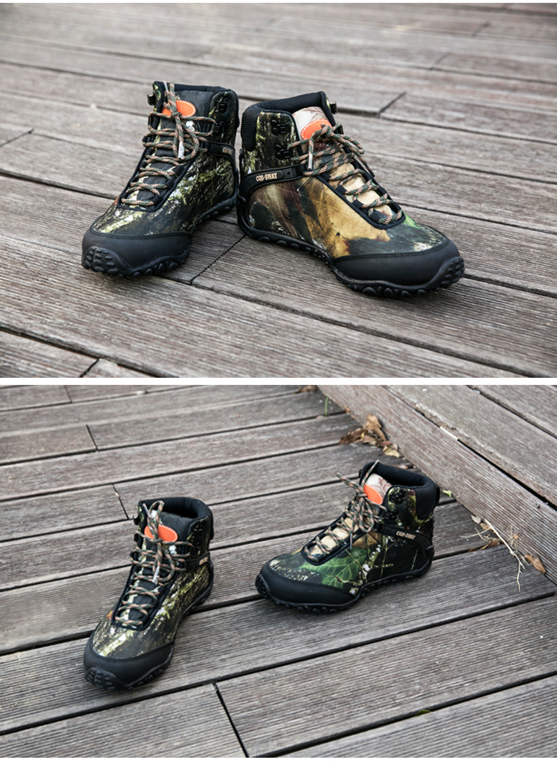 迷彩超轻作战靴迷彩战训靴超轻高帮训练作战靴