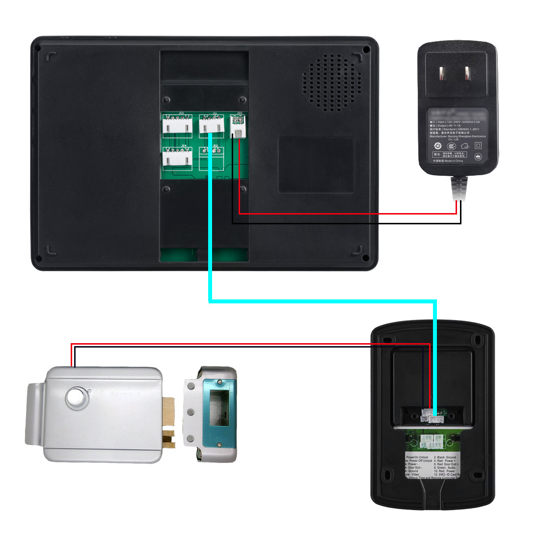 7寸高清可视门铃夜视防雨ip55等级1000线楼宇可视对讲一对一批发