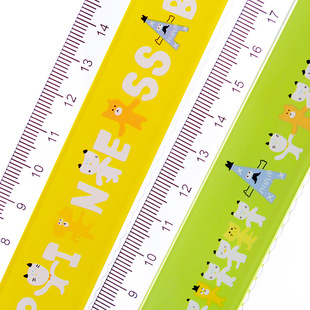 直尺20厘米创意文具小学生塑料卡通尺子20cm简约可爱儿童数学用品