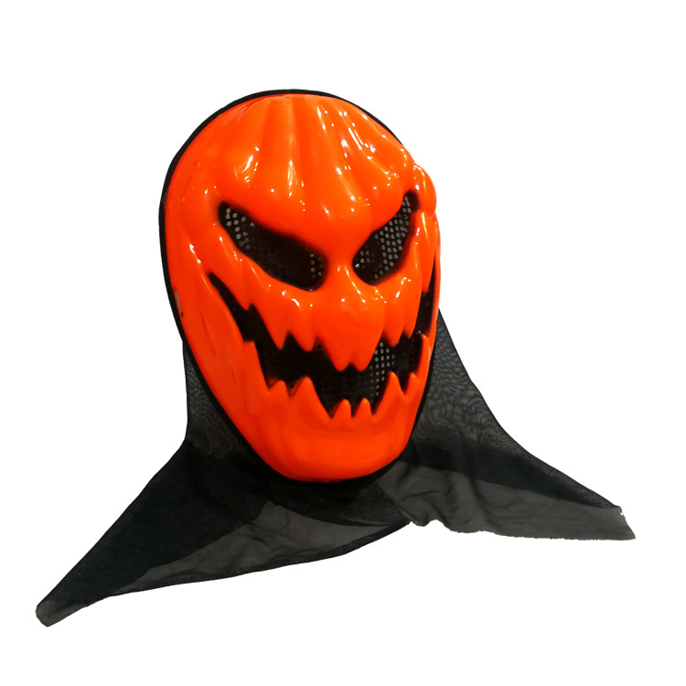 万圣节南瓜恐怖加布面具头套 南瓜面具 整人吓人道具 鬼节面具