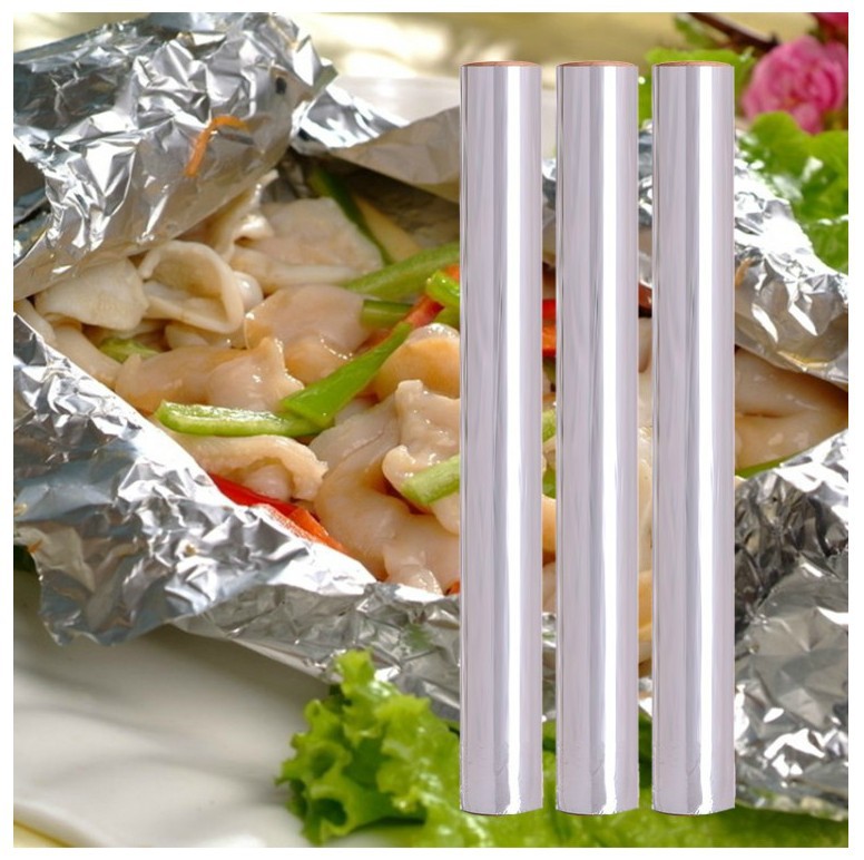 6748烘焙用纸铝箔纸烧烤锡纸5米锡箔纸烤肉加厚锡纸 烤箱用锡箔纸