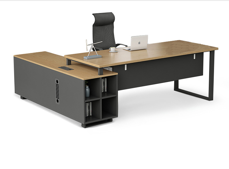 佛山办公家具厂定制钢架桌经理办公桌现代简约中班桌椅组合