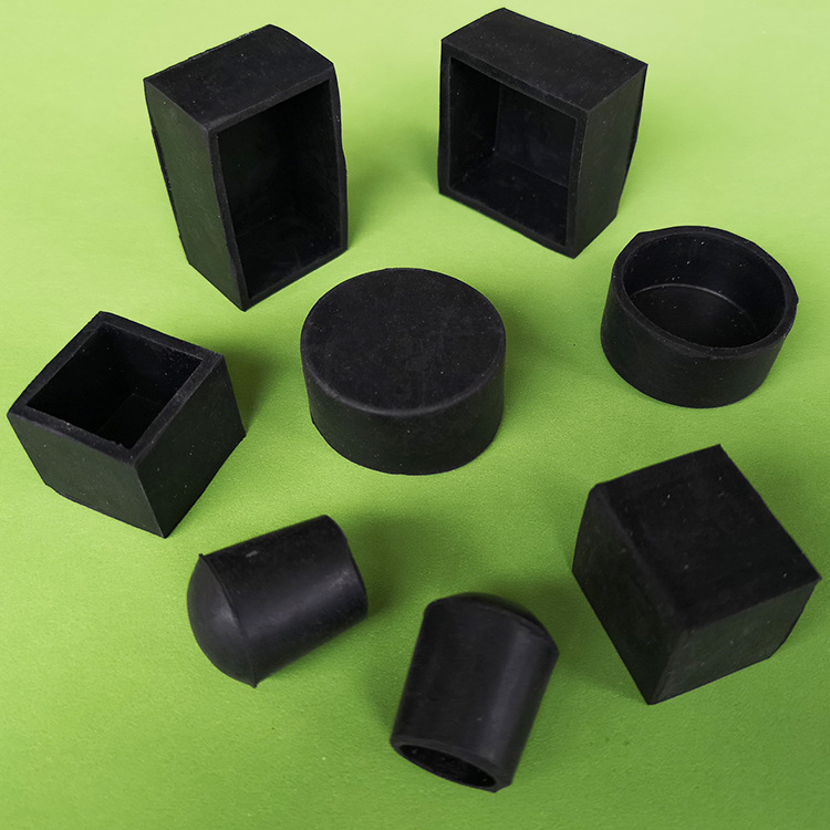 橡胶钢管护套方管脚套桌椅凳子脚套橡胶家具脚垫圆管套铁架脚套