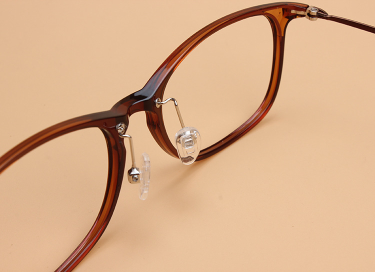 韩塑钢钨钛方形眼镜架带鼻托超轻薄细框复古文艺百搭配镜片2205