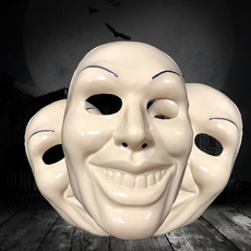 供应万圣节面具 注塑pvc欧美派对恐怖笑脸装饰 新款面具支持定制