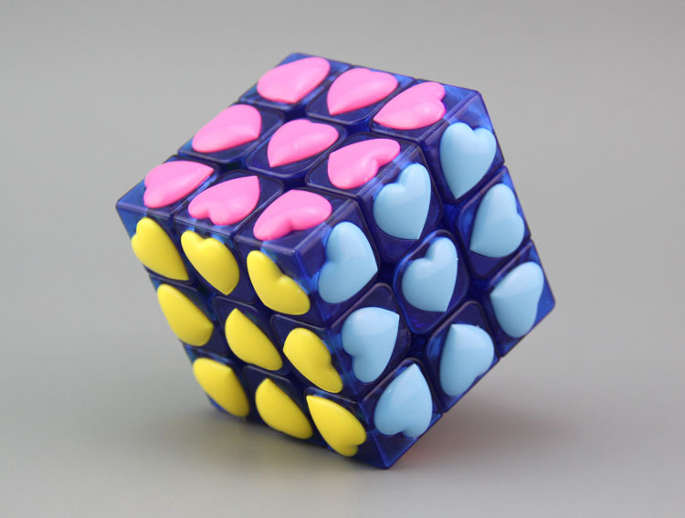 永骏爱情三阶魔方 3阶情人节礼物魔方创意唯美益智玩具广州批发