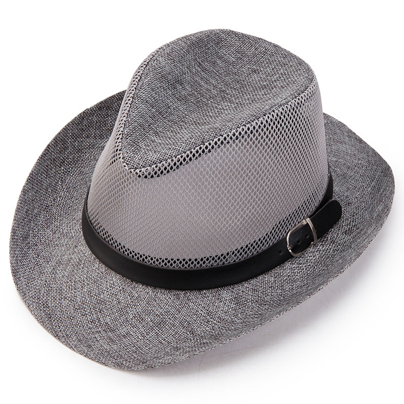 夏季帽子男 网子透气中沿牛仔帽户外遮阳凉帽防晒太阳帽子沙滩帽