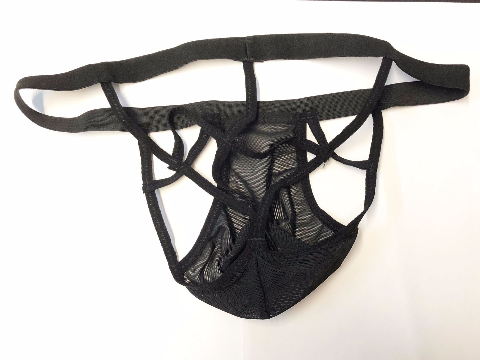 esibibi 性感透视男性双丁t裤男士情趣内裤男式丁字裤m128