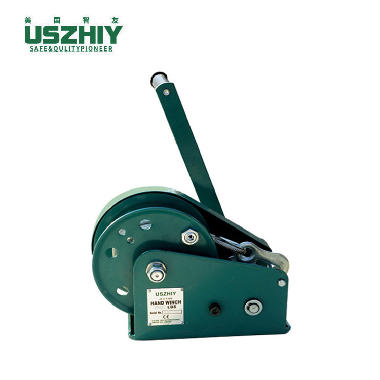 供应肖森牌游艇拖车绞盘 1200lbs手动绞车xs-c织带手摇绞盘06160