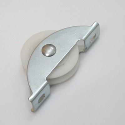 铁框尼龙轮带槽滑轮底槽轮工业轮铁柜移门轮家具滑轮铁皮文件柜轮