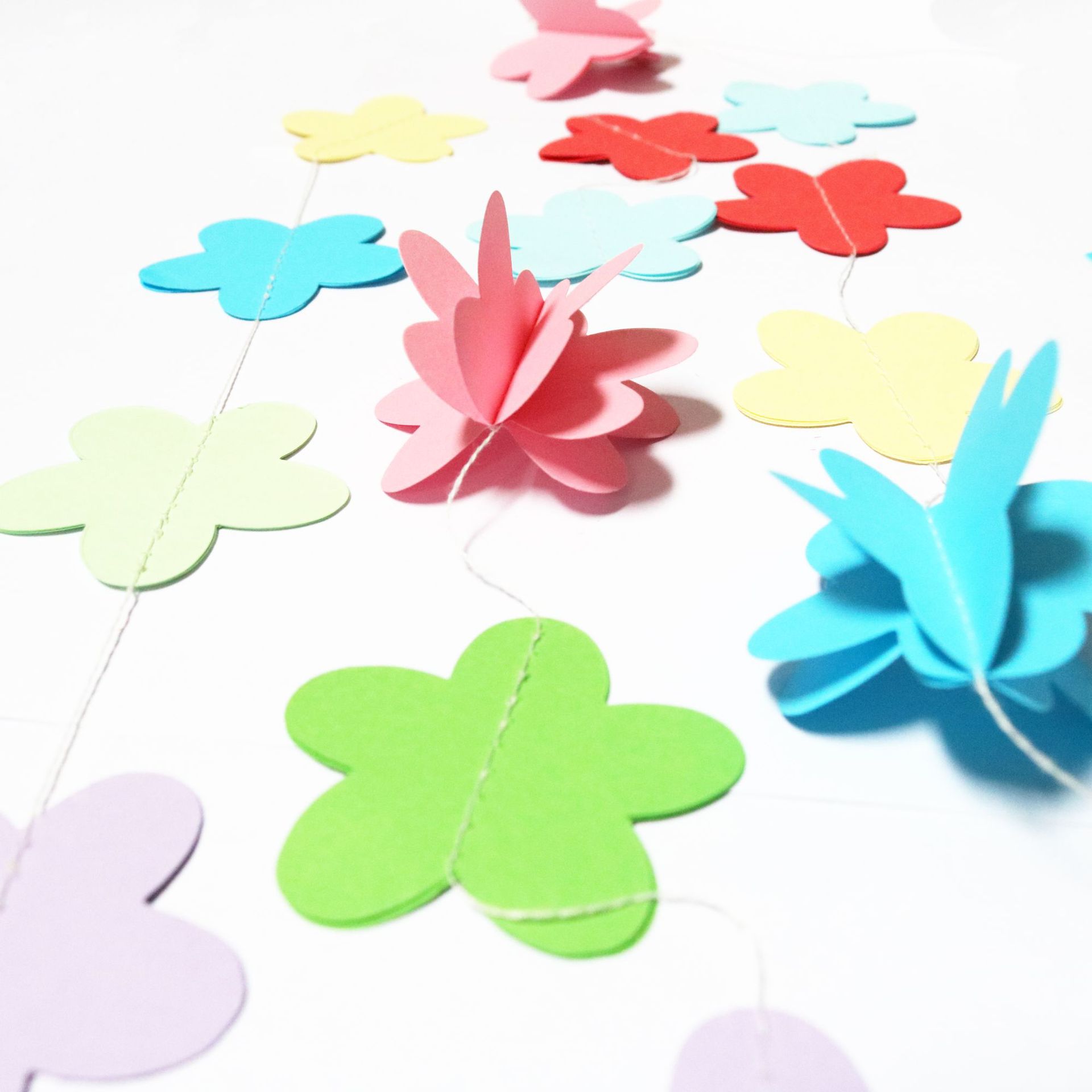 立体婚庆纸立体拉花卡纸片串儿童派对用品拉花节庆装饰diy3d拉花