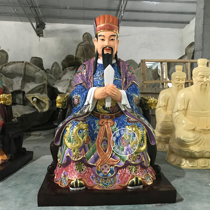 优质树脂彩绘白马将军神像 黑面将军 白面将军神像厂家供应
