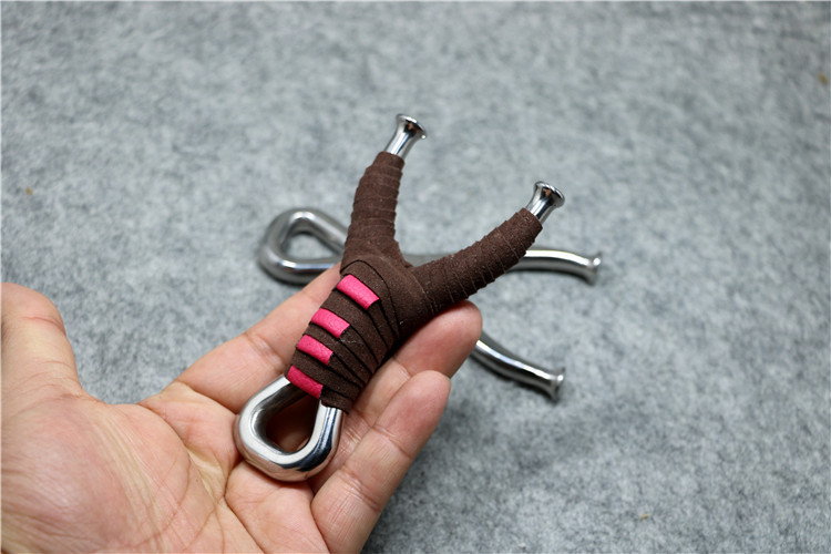 10mm龅牙直板304不锈钢飞虎兵工厂飞龙扁皮弹弓户外竞技练靶金属