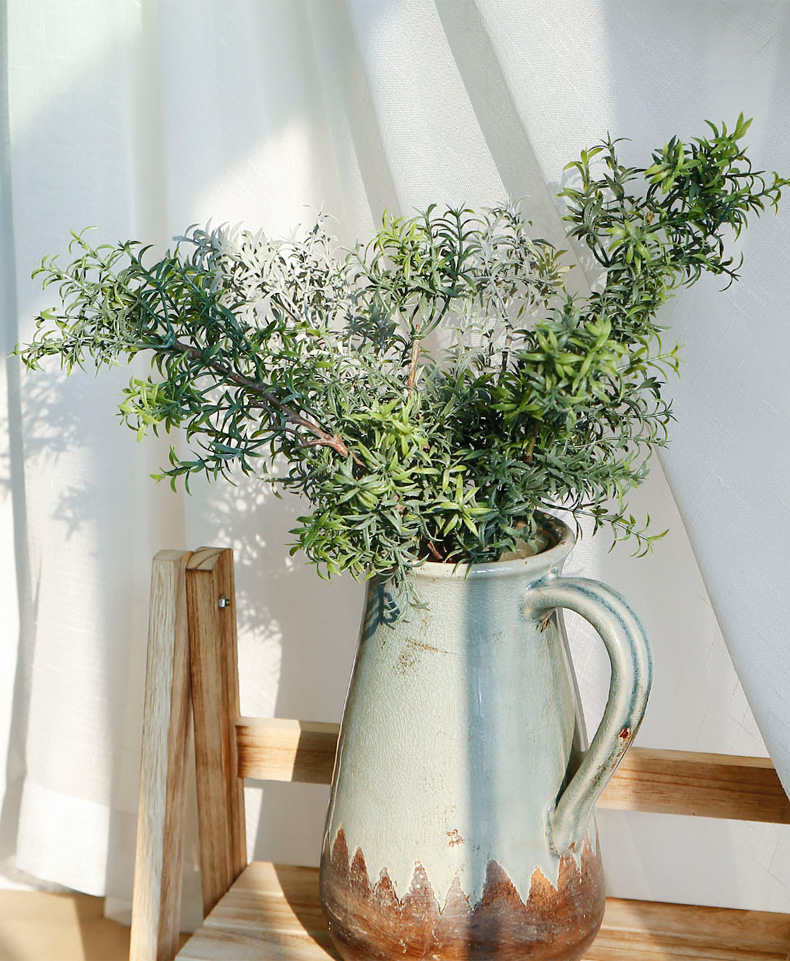 植物植物墙插花_兰韵新款迷迭香草小束小婚庆仿真植物植物墙插花配材