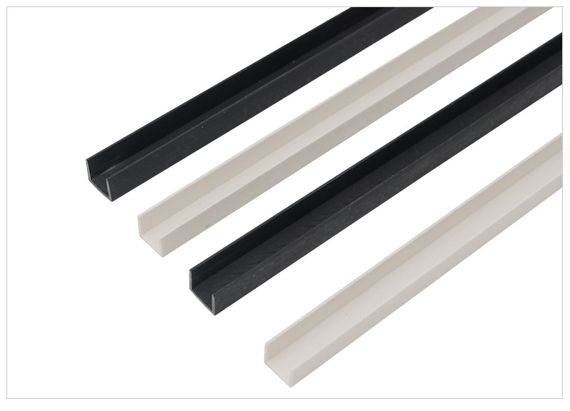 厂家定制塑料u型槽 耐腐蚀pvc硬质卡槽 内宽10mm玻璃卡条