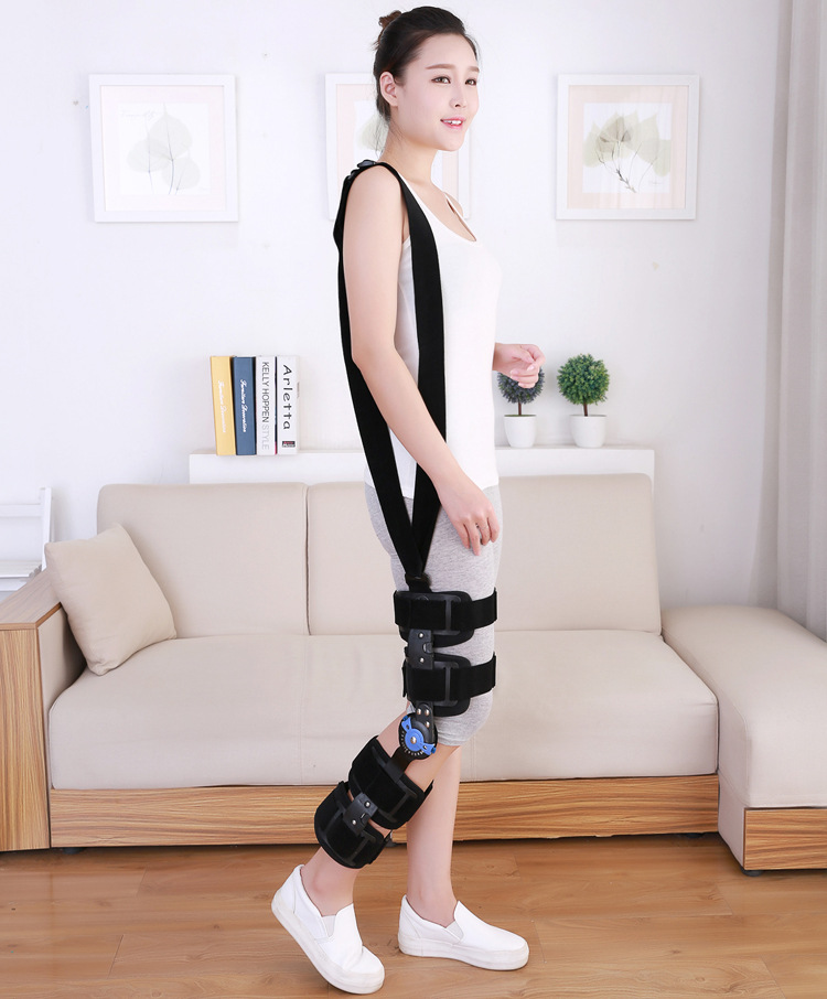 背带可调长短膝关节固定支具腿部下肢固定架膝关节固定器矫形器