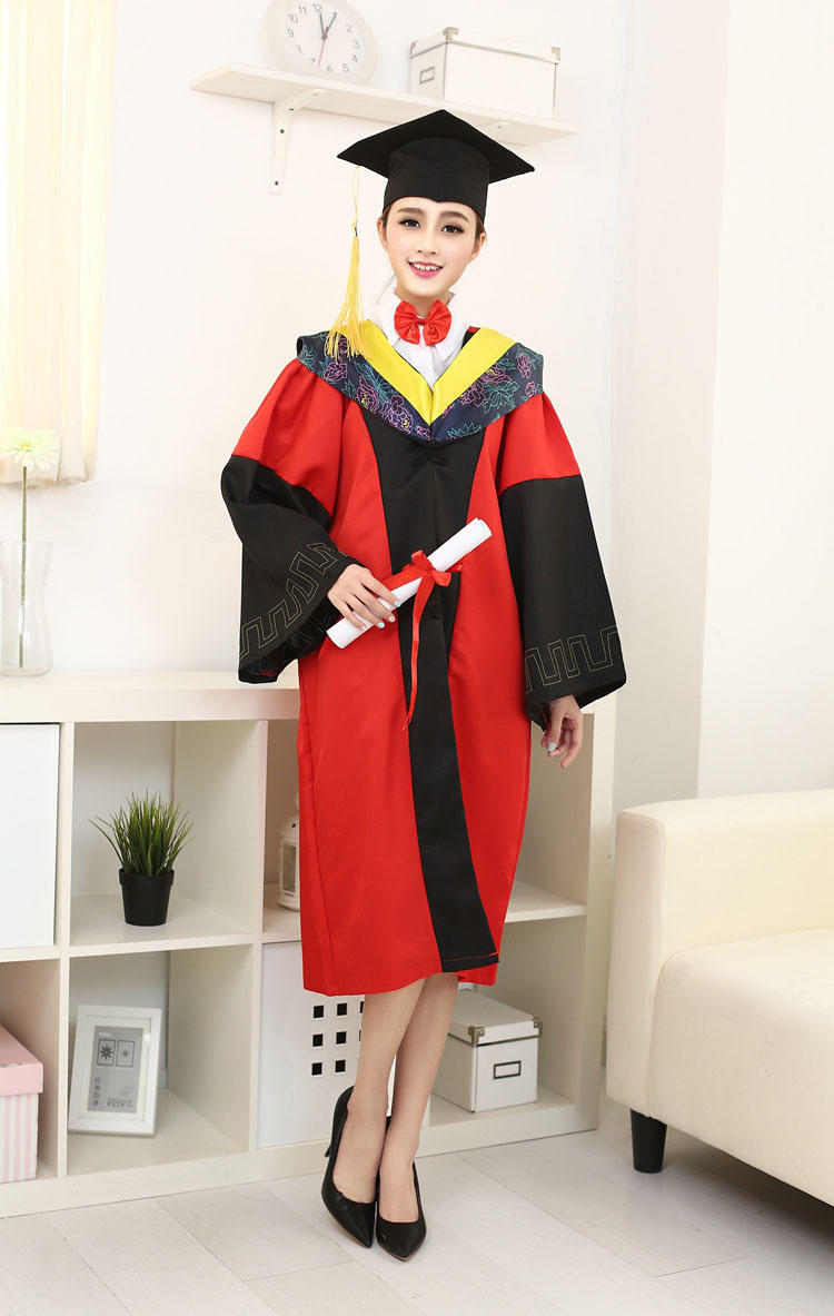 导师服毕业礼服学位服黄色流苏衣服工科文科理科军科农科医科批发
