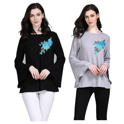 实拍东南亚阿拉伯服装穆斯林短款连衣裙