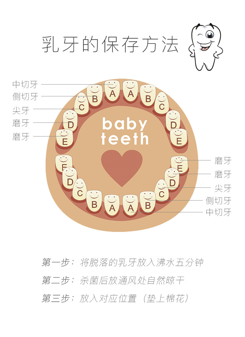 实木质男女宝宝乳牙盒胎毛牙齿收藏盒木制牙盒子婴幼儿纪念品