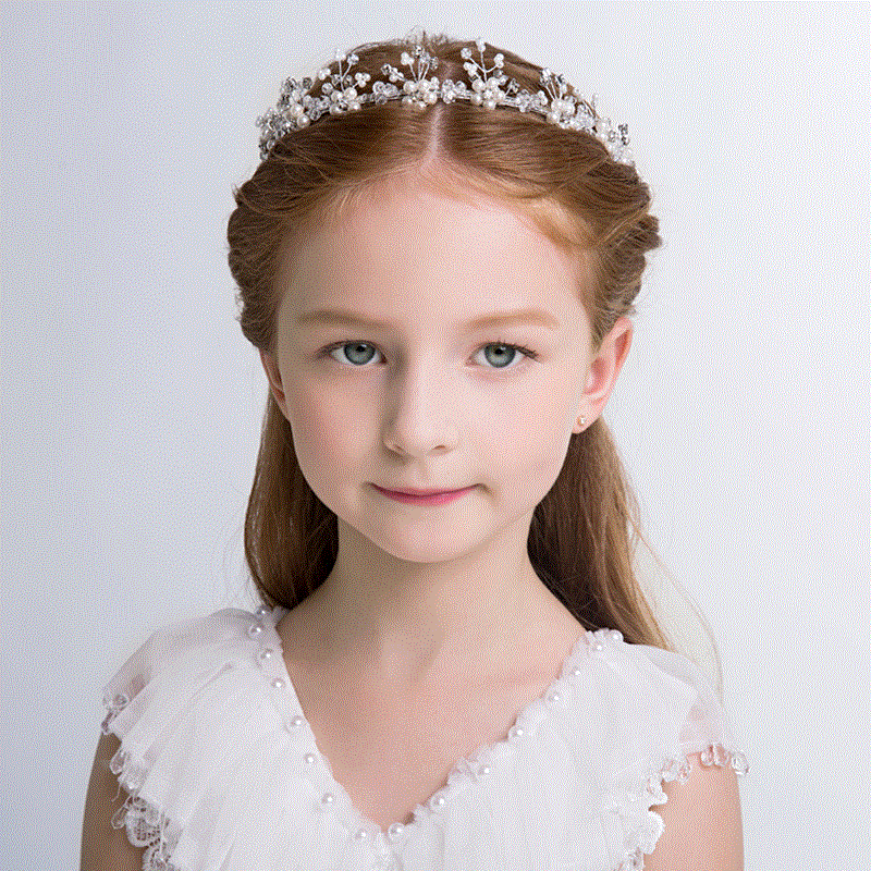舞蹈伴娘发型头饰小公主发型头饰儿童2017新款韩国儿童婚饰礼服表