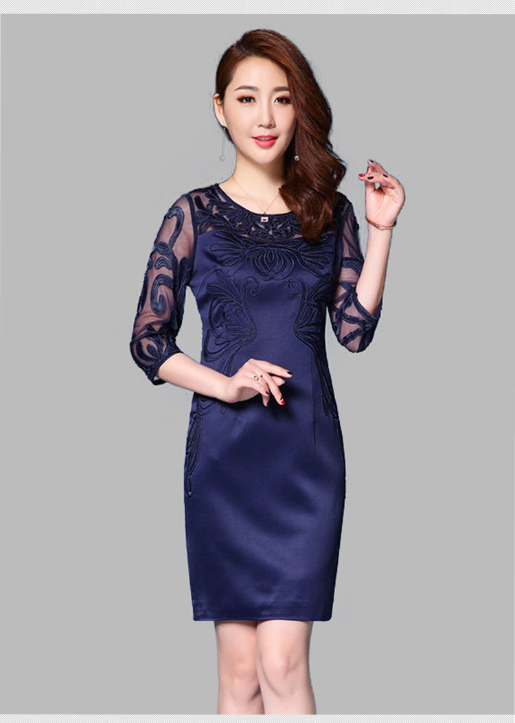 爆款深圳春夏季新款连衣裙中年礼服女品牌裙子欧洲站女装一件代发