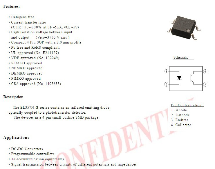 亿光光耦el817 el817c el817s sop4