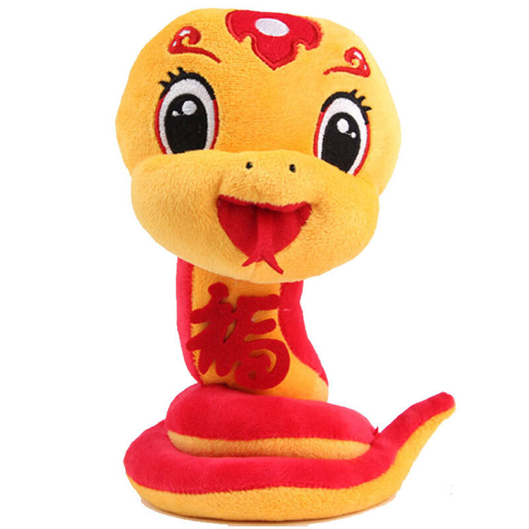 生肖小蛇公仔十二生肖蛇年吉祥物小蛇毛绒玩具厂家