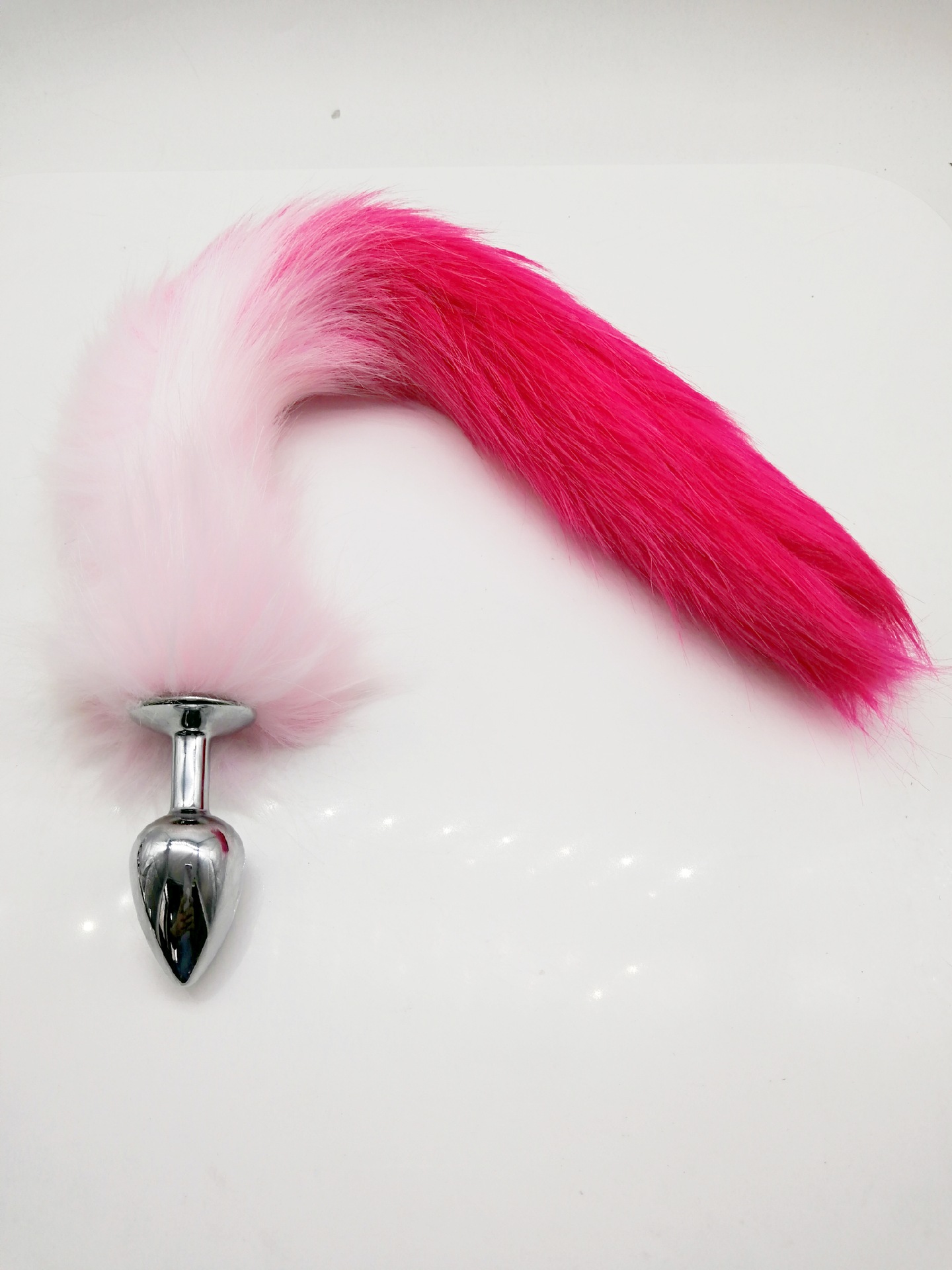 金属常规小号肛塞粉红狐狸尾巴肛门栓玩具成人情趣用品厂家批发