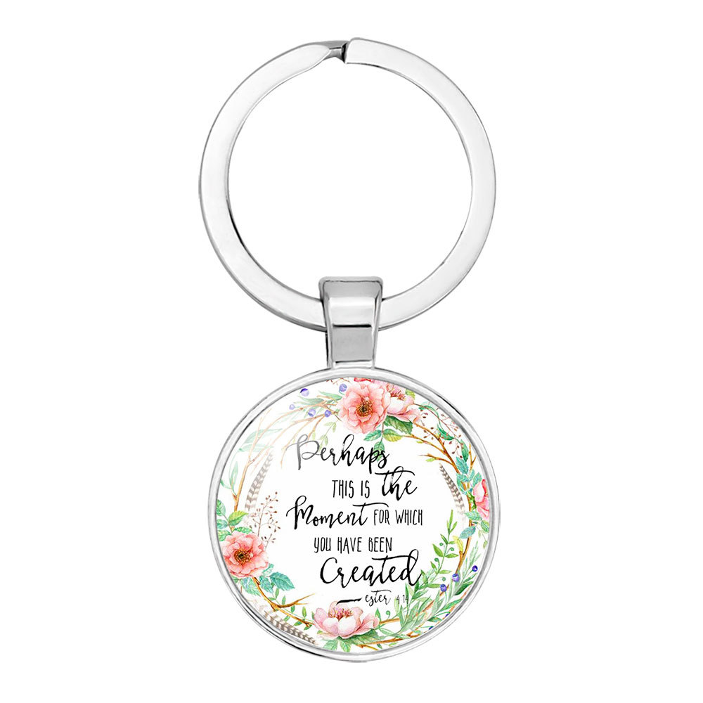 Cross-Border New Arrival Accessories Classic Quotation Theme Pendant Key Chain Keychain 130091