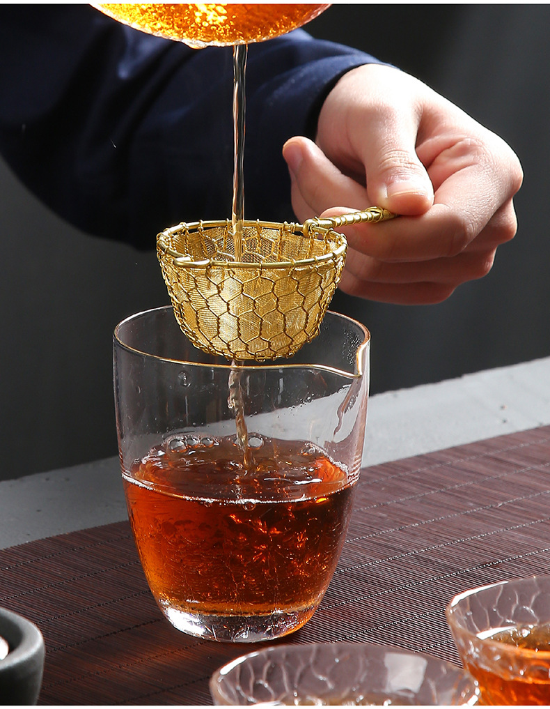 茶具配件_手工编织银网茶漏 纯铜茶滤提柄茶茶具配件 - 阿里巴巴