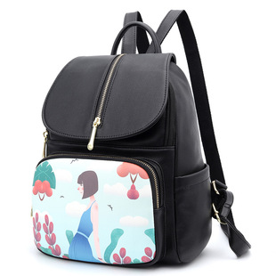 女式真皮背包 双肩包