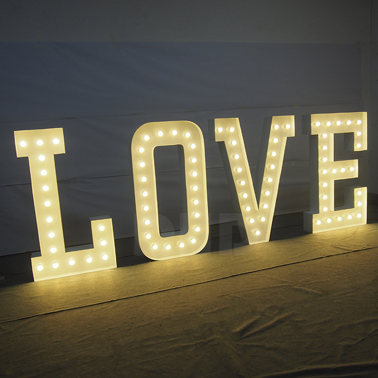 户外大型发光广告字定制发光球泡字立体金属外壳酒店医院招牌定制