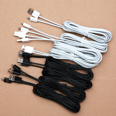 3米安卓v8数据线 加长智能手机通用micro usb充电线 厂家直销