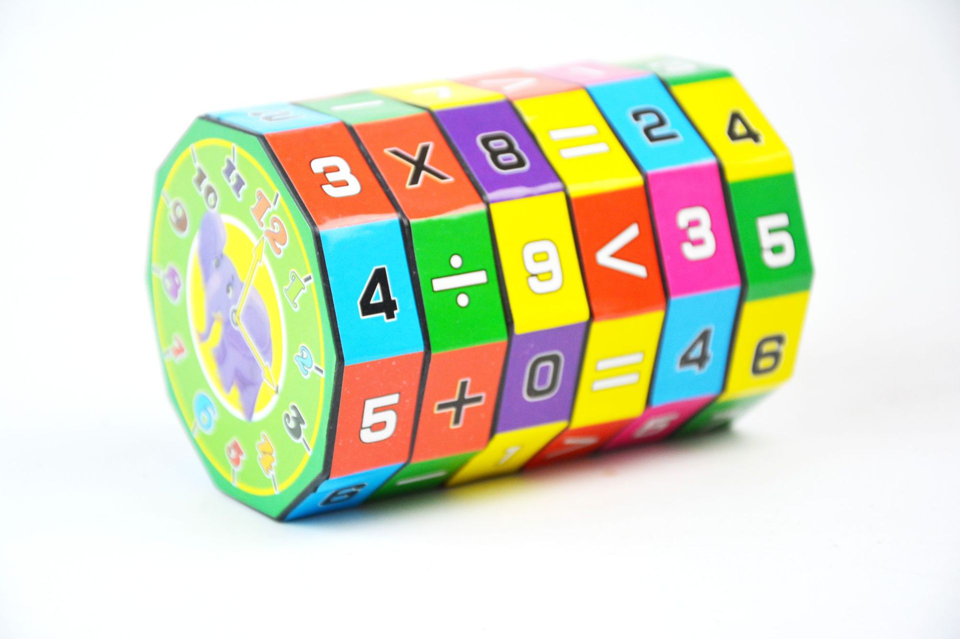 圆柱形儿童益智数字魔方玩具 塑料玩耍学习减压热销地摊货源批发