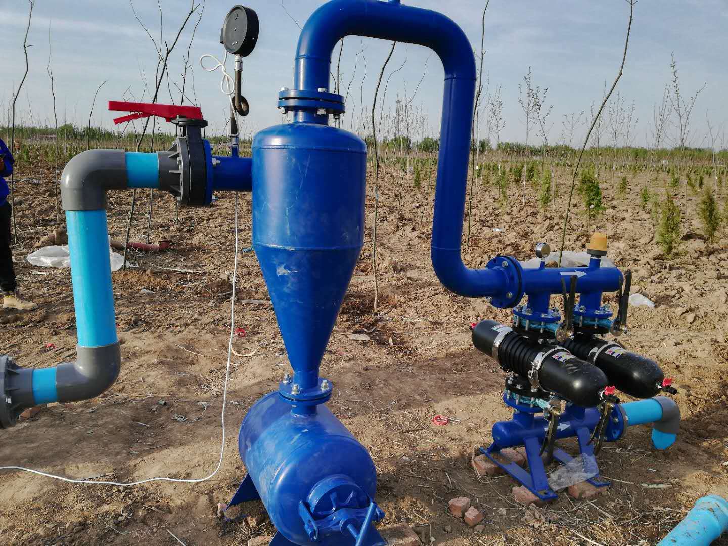 4寸离心叠片手动反冲洗过滤器 离心叠片过滤器 过滤器 过滤设备