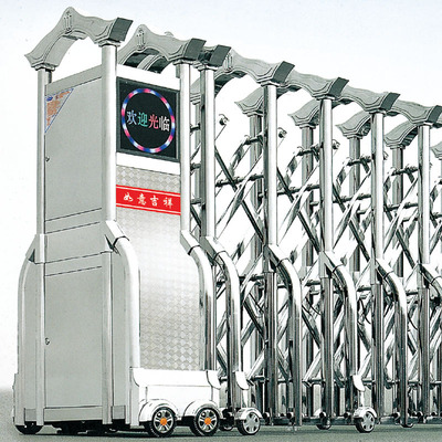 大门电动伸缩门 小区庭院推拉门 不锈钢电动门工厂学校自动伸缩门