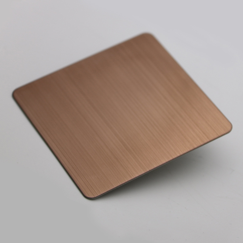 玫瑰金拉丝不锈钢板 拉丝玫瑰红不锈钢板 201 304