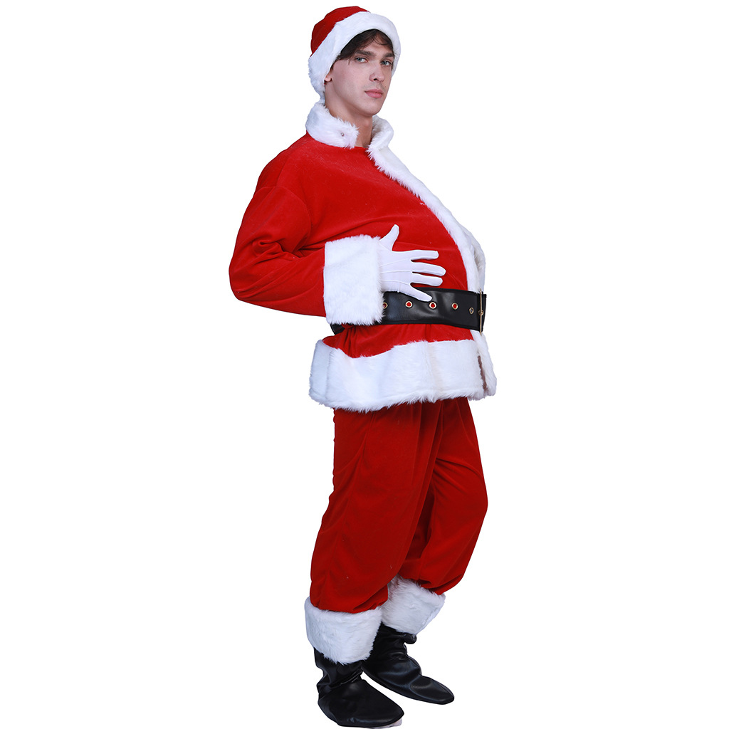 Factory in Stock Christmas Stage Makeup Performance Accessories Clothing Men and Women Santa Claus Fake Belly Dress up Props