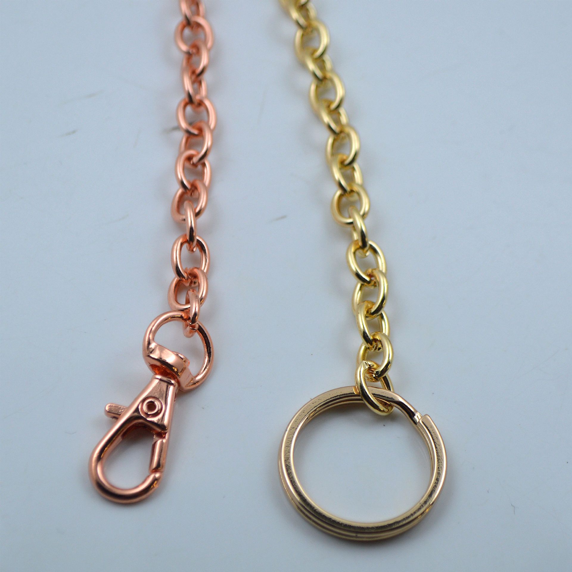 厂家批发 金属电镀链条 o字链 五金钥匙扣饰品配件 1.6m粗x9m外径