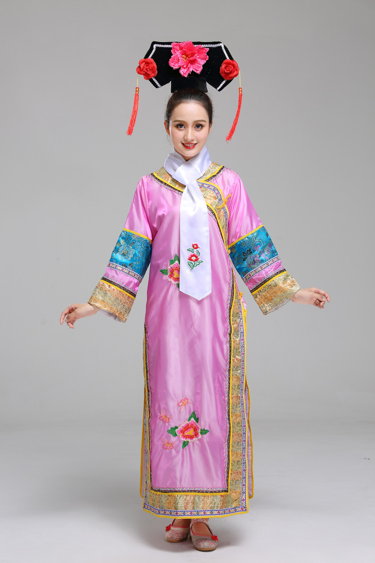 皇后公主古装清朝还珠格格汉服古代宫锁珠帘旗服女装满族宫廷服装