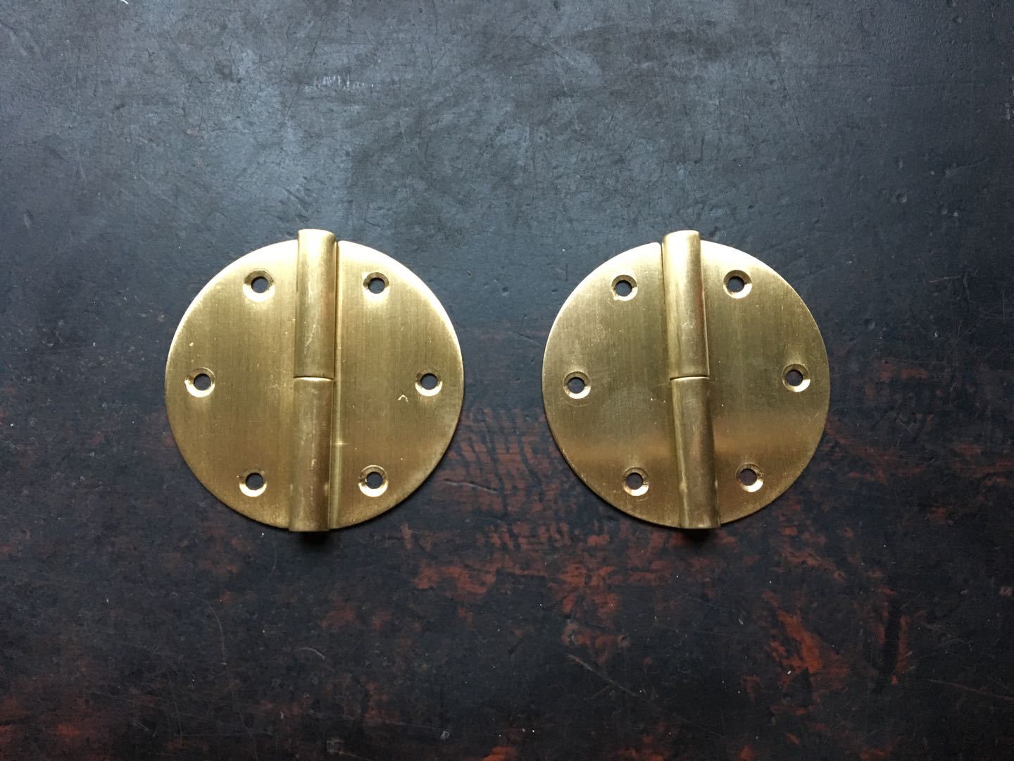 厂家批发黄铜圆形合页柜门铰链拆卸合页古铜圆合页5公分