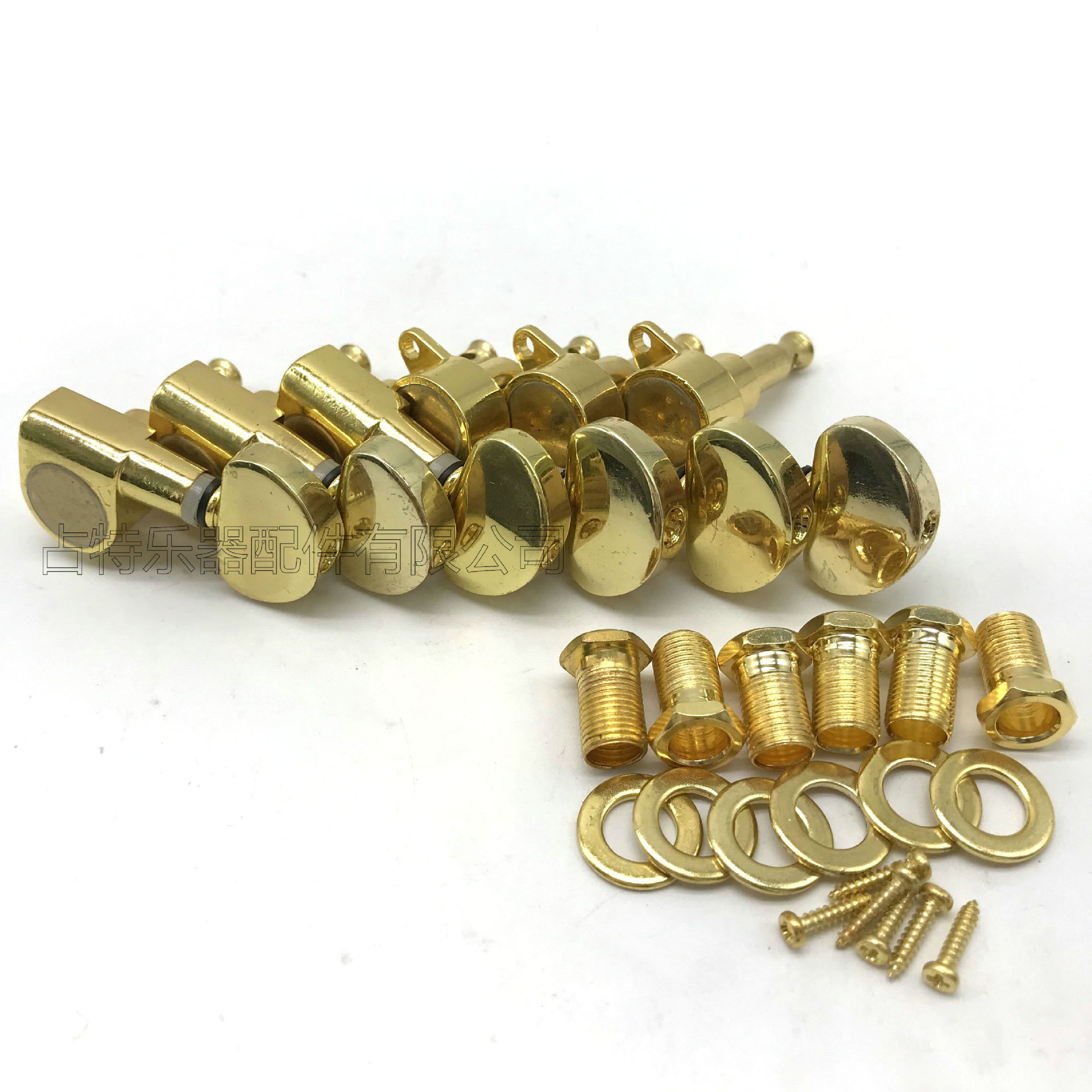 吉他弦轴 民谣弦卷器镀金全封闭准全合金大半圆弦轴