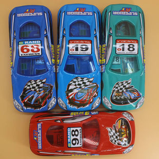 日韩学生文具 汽车造型母子文具盒 赛车造型双层铅笔盒