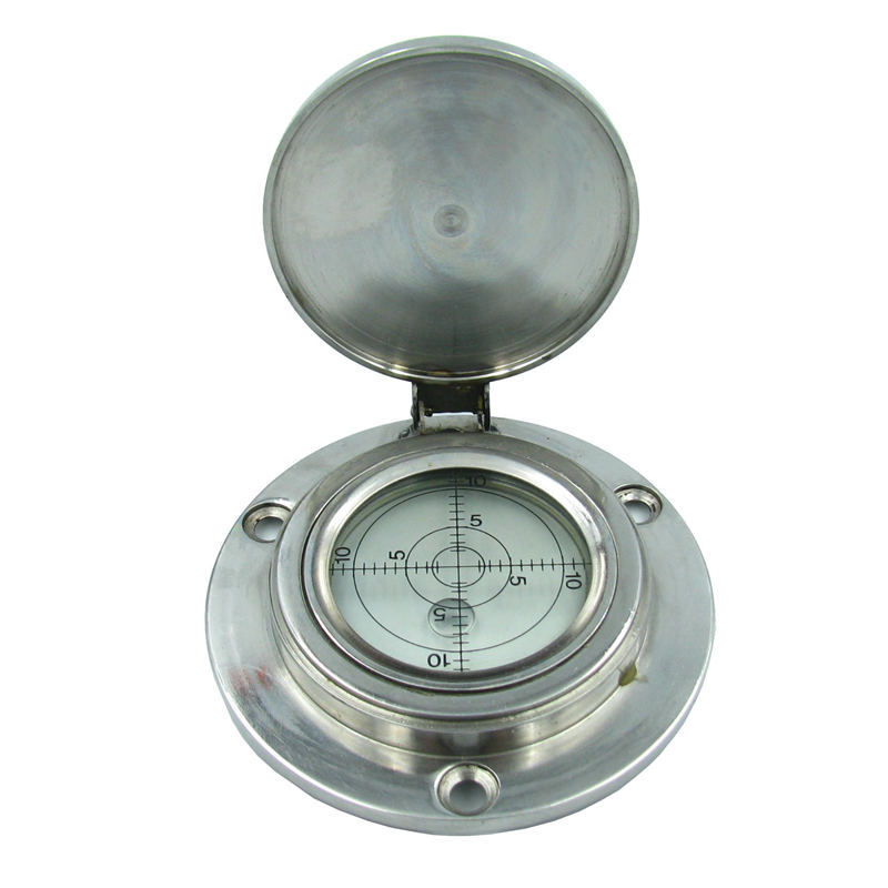 不锈钢万象水平仪 金属圆水准器 高精度水准器 打桩机专用水平泡